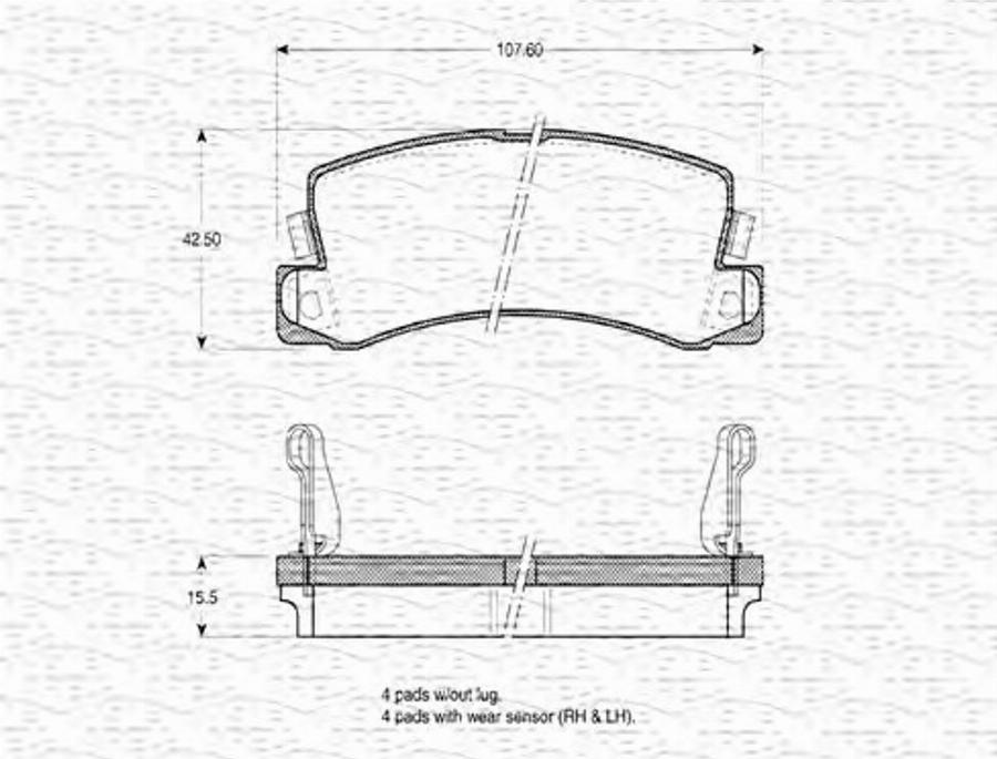 Magneti Marelli 363702160601 - Тормозные колодки, дисковые, комплект autodnr.net