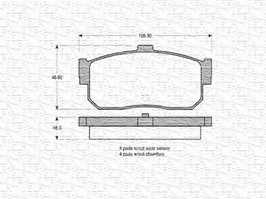 Magneti Marelli 363702160604 - Тормозные колодки, дисковые, комплект autodnr.net