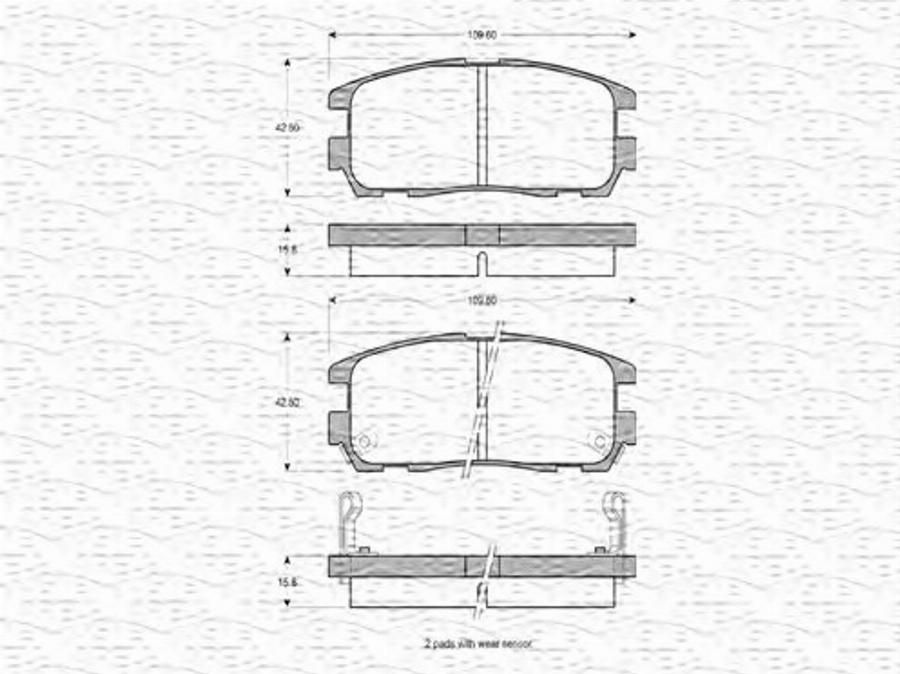 Magneti Marelli 363702160618 - Гальмівні колодки, дискові гальма autocars.com.ua