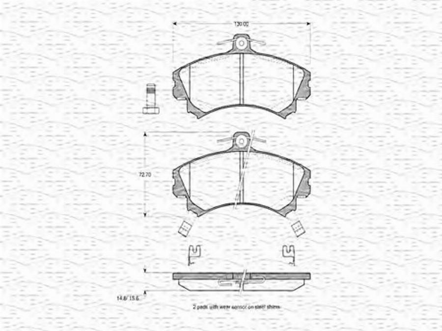 Magneti Marelli 363702160625 - Тормозные колодки, дисковые, комплект autodnr.net