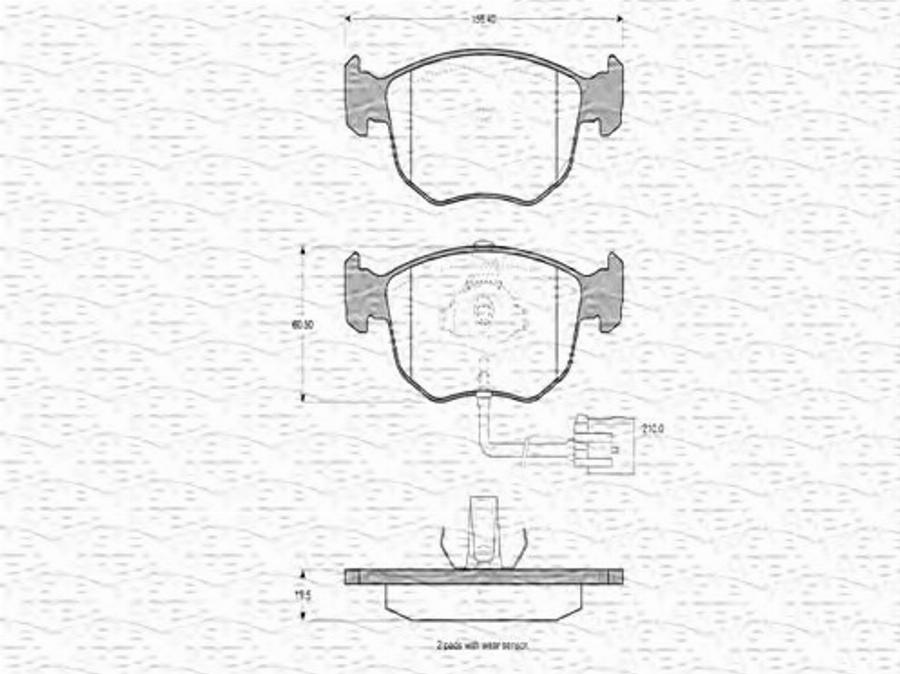 Magneti Marelli 363702160628 - Тормозные колодки, дисковые, комплект autodnr.net