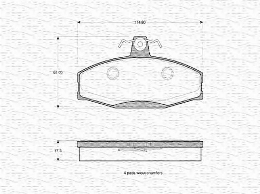 Magneti Marelli 363702160641 - Тормозные колодки, дисковые, комплект autodnr.net