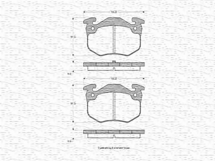 Magneti Marelli 363702160651 - Тормозные колодки, дисковые, комплект autodnr.net