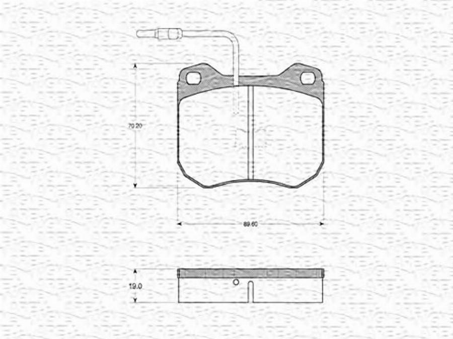 Magneti Marelli 363702160672 - Гальмівні колодки, дискові гальма autocars.com.ua