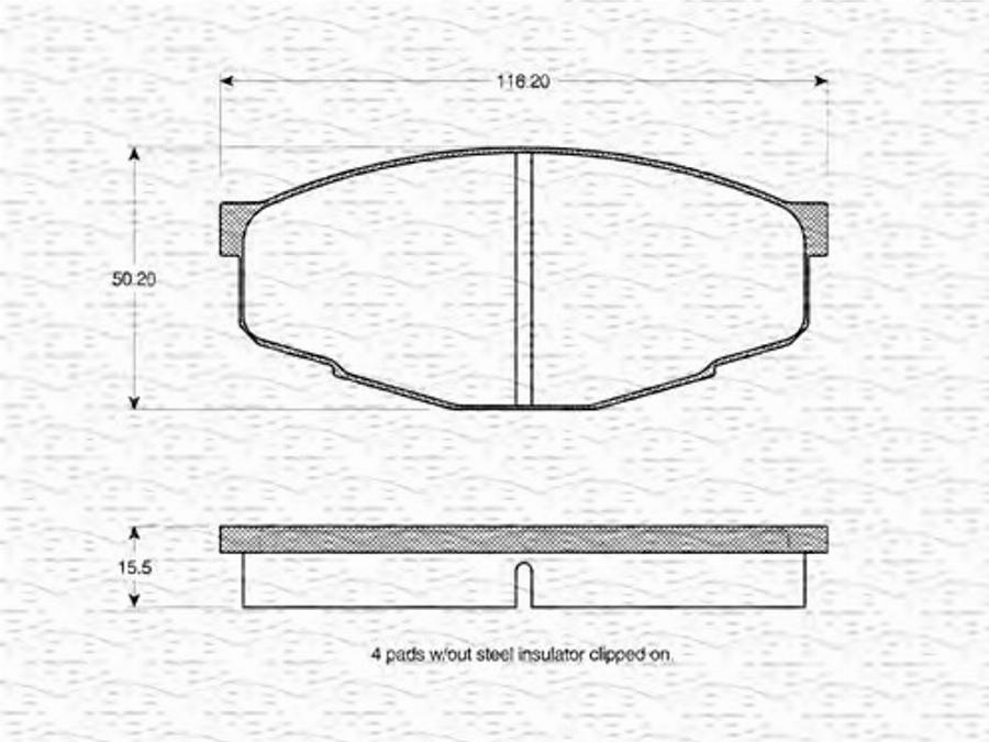 Magneti Marelli 363702160734 - Тормозные колодки, дисковые, комплект avtokuzovplus.com.ua