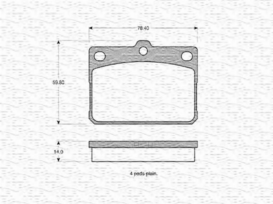 Magneti Marelli 363702160735 - Тормозные колодки, дисковые, комплект autodnr.net