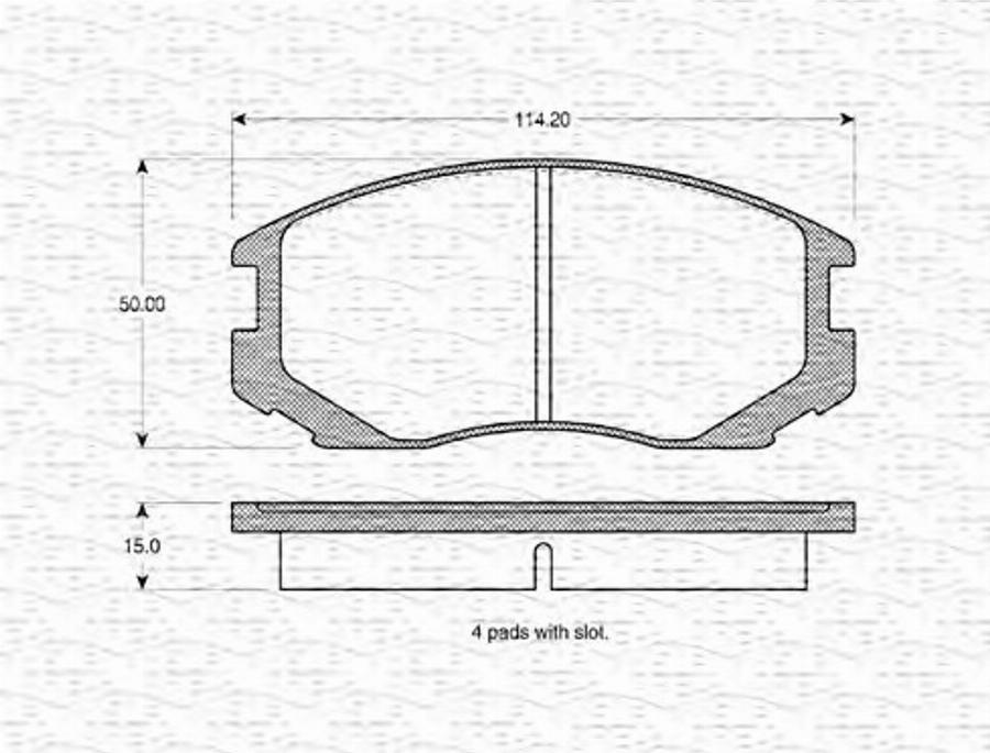 Magneti Marelli 363702160743 - Тормозные колодки, дисковые, комплект avtokuzovplus.com.ua