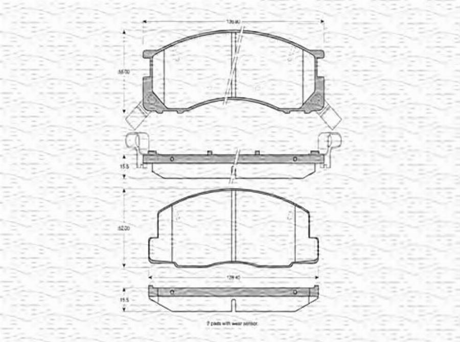 Magneti Marelli 363702160747 - Тормозные колодки, дисковые, комплект autodnr.net