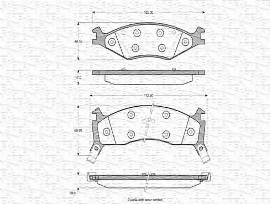 Magneti Marelli 363702160770 - Тормозные колодки, дисковые, комплект avtokuzovplus.com.ua