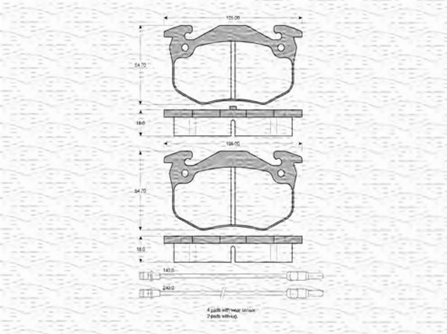 Magneti Marelli 363702160774 - Тормозные колодки, дисковые, комплект avtokuzovplus.com.ua