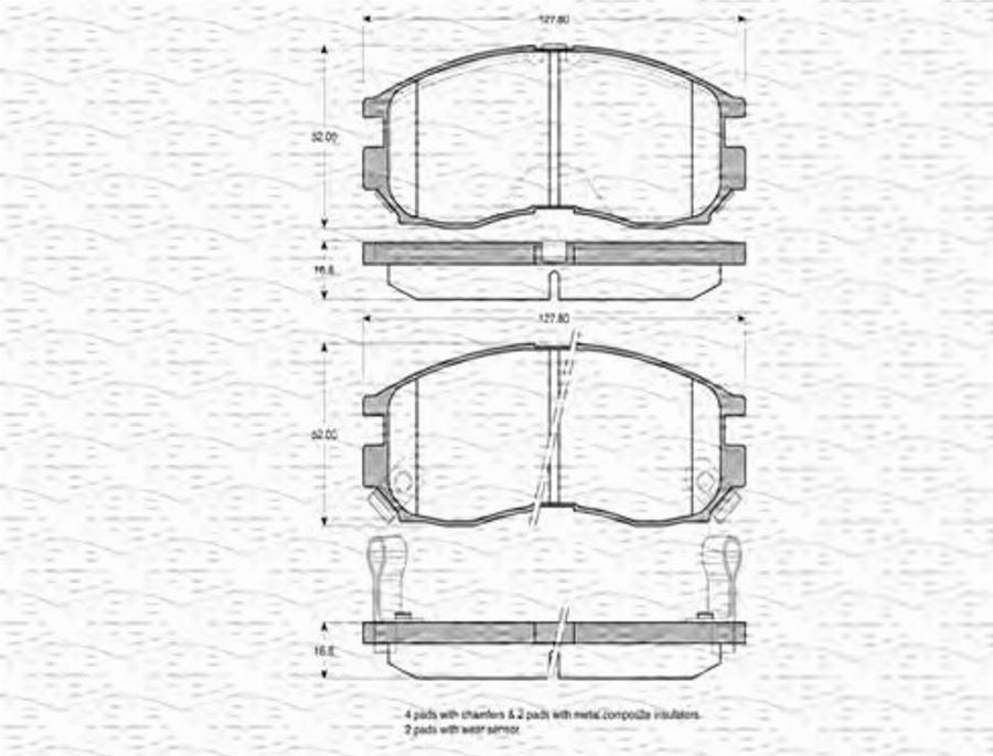 Magneti Marelli 363702160777 - Гальмівні колодки, дискові гальма autocars.com.ua