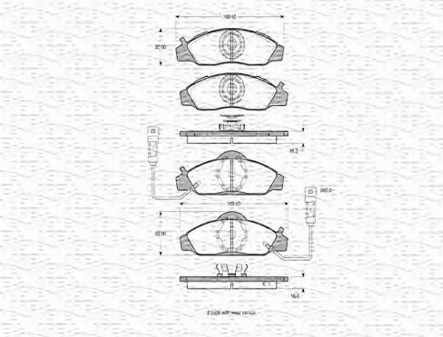 Magneti Marelli 363702160778 - Тормозные колодки, дисковые, комплект avtokuzovplus.com.ua