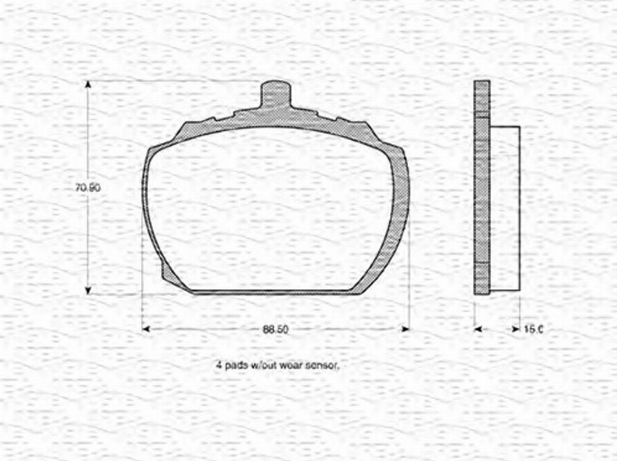 Magneti Marelli 363702160797 - Тормозные колодки, дисковые, комплект autodnr.net