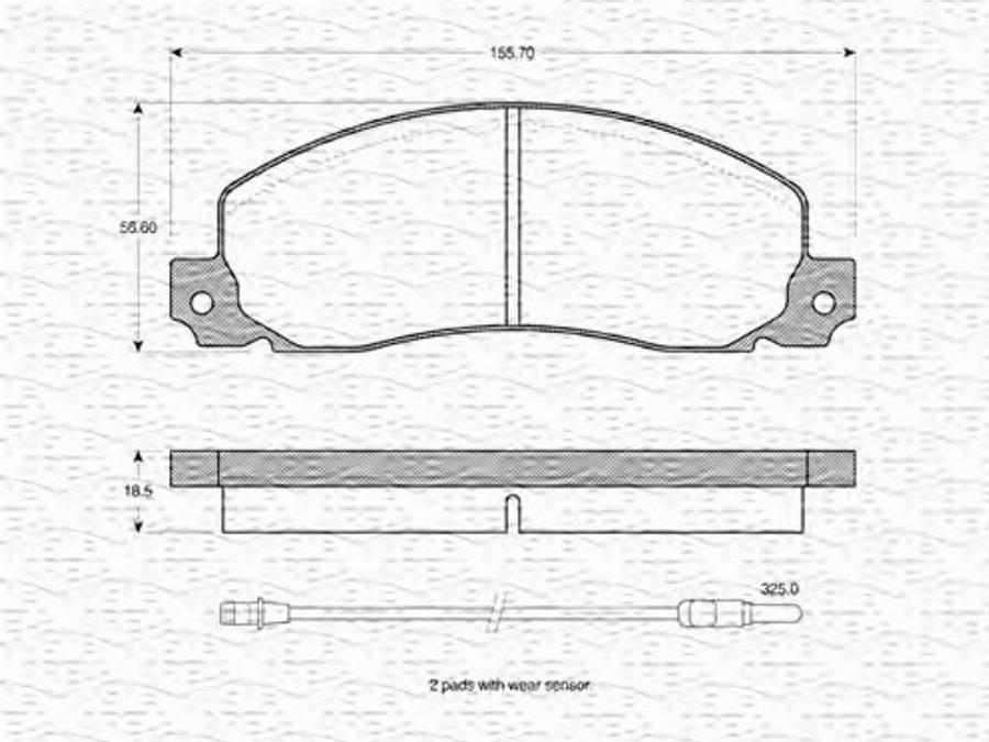 Magneti Marelli 363702160798 - Тормозные колодки, дисковые, комплект autodnr.net