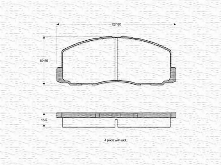 Magneti Marelli 363702160805 - Тормозные колодки, дисковые, комплект autodnr.net