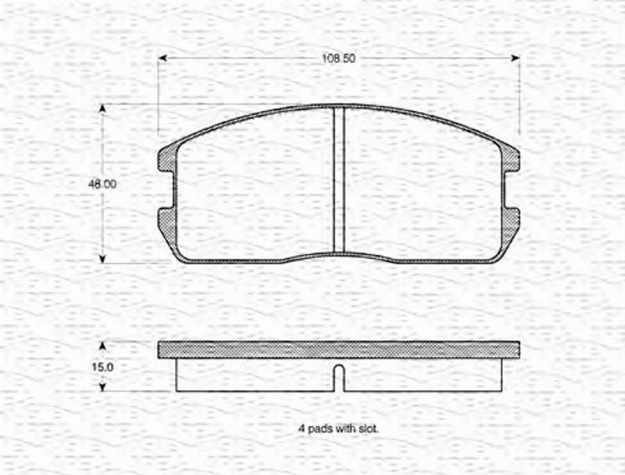 Magneti Marelli 363702160809 - Тормозные колодки, дисковые, комплект autodnr.net