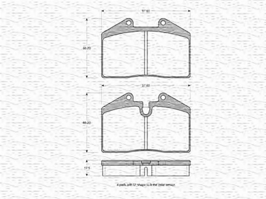 Magneti Marelli 363702160820 - Гальмівні колодки, дискові гальма autocars.com.ua