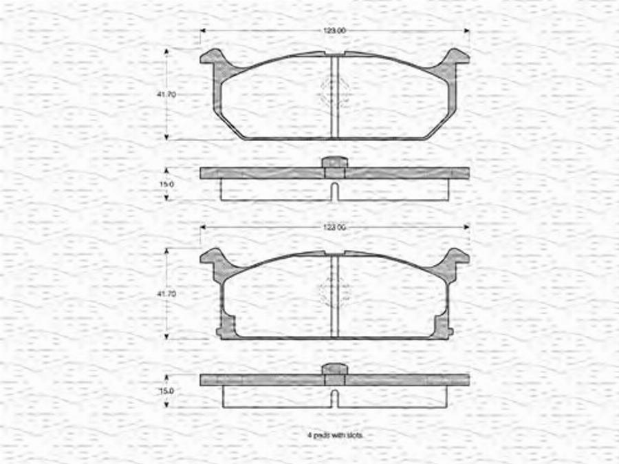 Magneti Marelli 363702160823 - Тормозные колодки, дисковые, комплект avtokuzovplus.com.ua