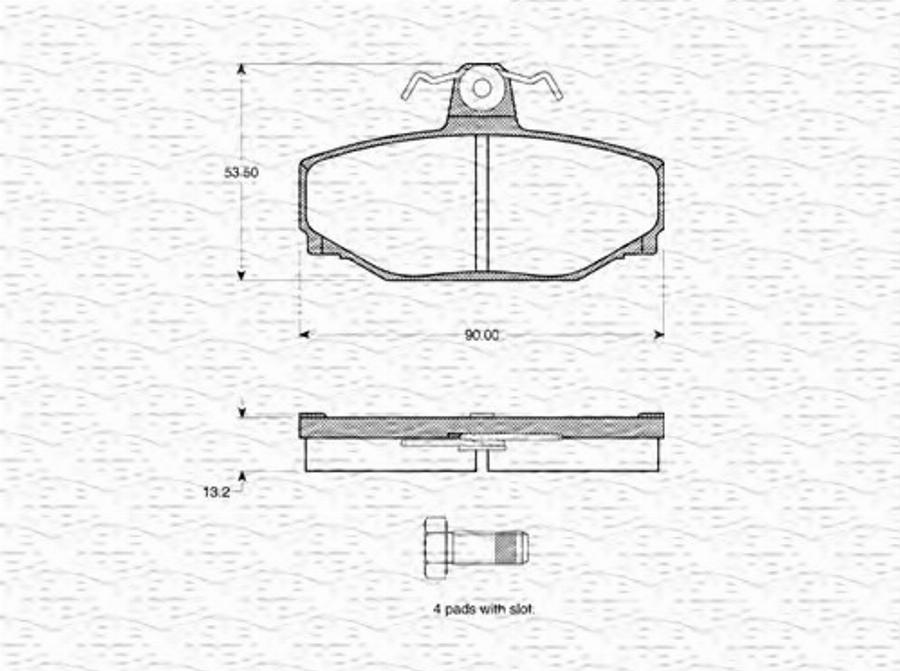 Magneti Marelli 363702160849 - Тормозные колодки, дисковые, комплект autodnr.net