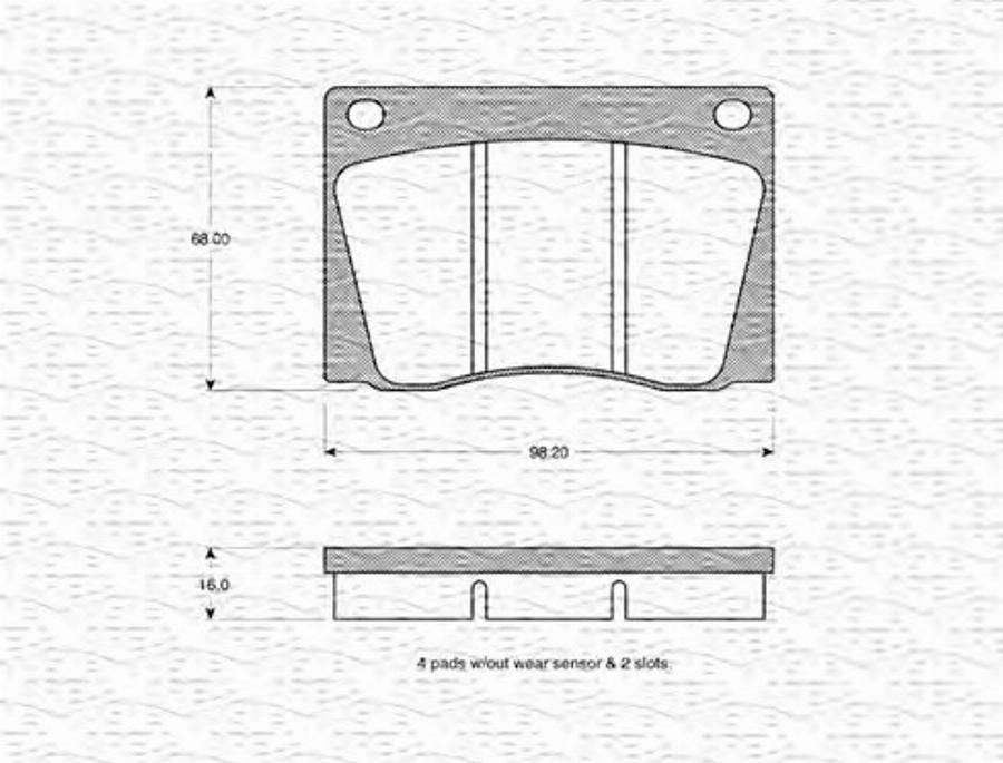 Magneti Marelli 363702160862 - Тормозные колодки, дисковые, комплект autodnr.net