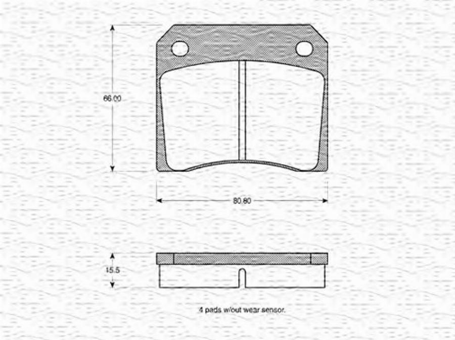 Magneti Marelli 363702160868 - Тормозные колодки, дисковые, комплект autodnr.net