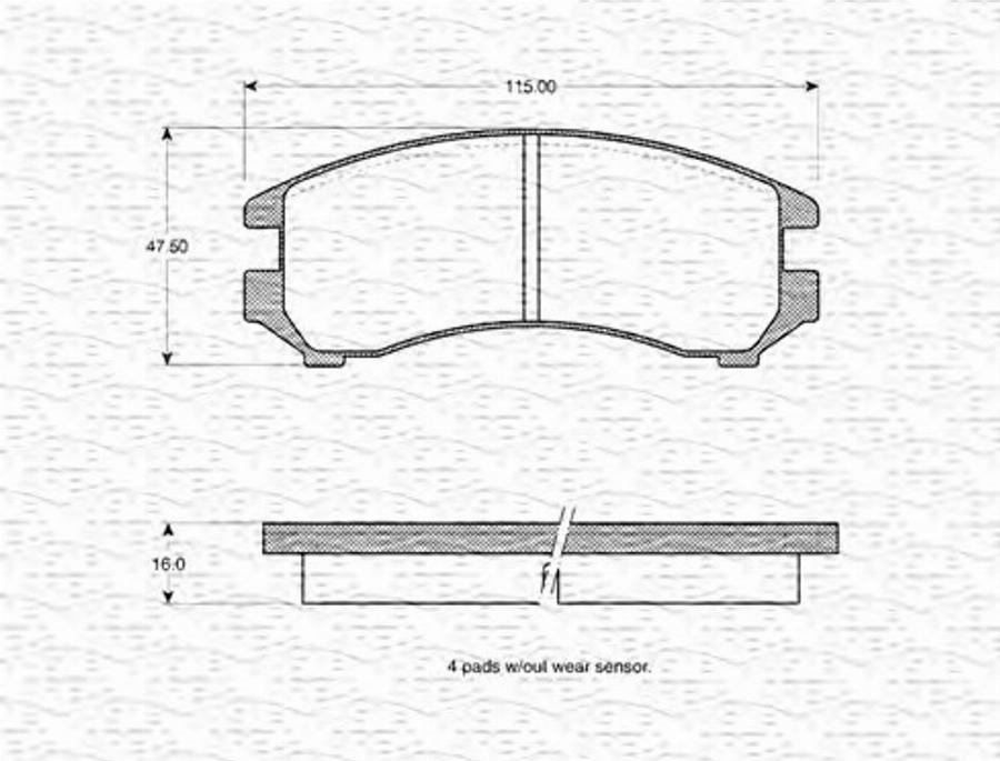 Magneti Marelli 363702160886 - Тормозные колодки, дисковые, комплект autodnr.net