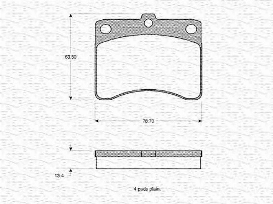 Magneti Marelli 363702160891 - Тормозные колодки, дисковые, комплект avtokuzovplus.com.ua