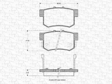 Magneti Marelli 363702160912 - Тормозные колодки, дисковые, комплект avtokuzovplus.com.ua