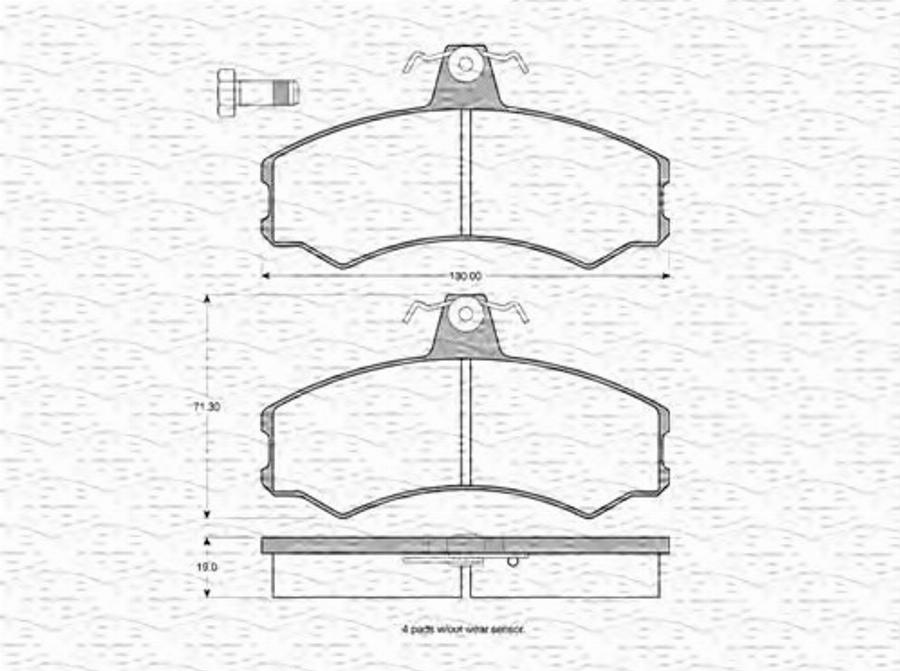 Magneti Marelli 363702160940 - Тормозные колодки, дисковые, комплект autodnr.net