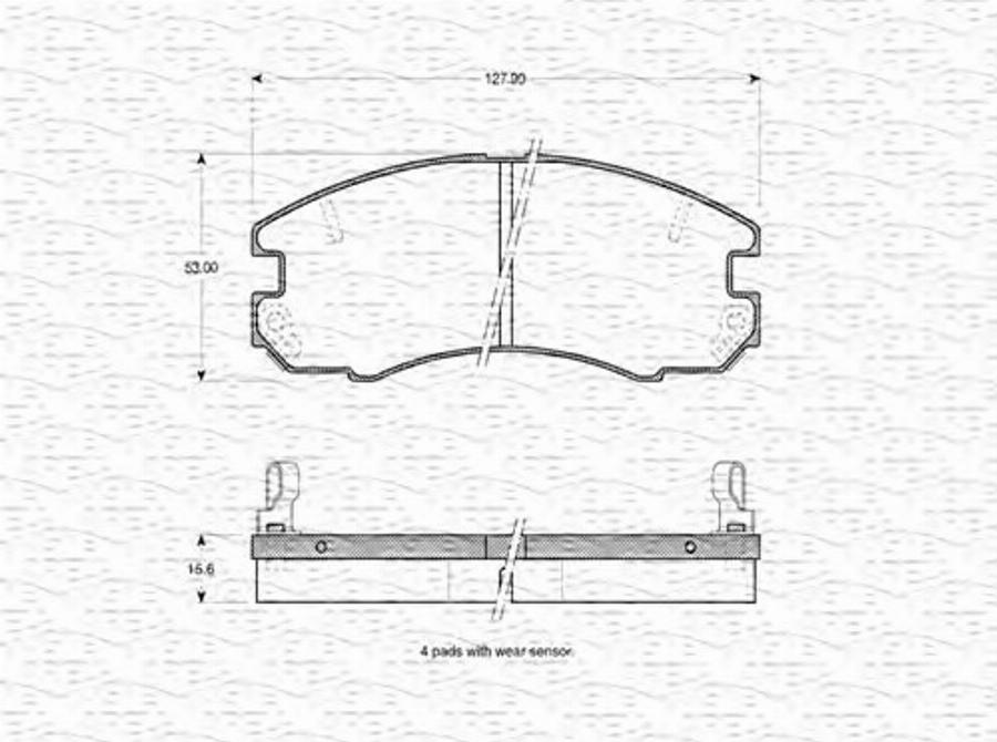 Magneti Marelli 363702160950 - Гальмівні колодки, дискові гальма autocars.com.ua