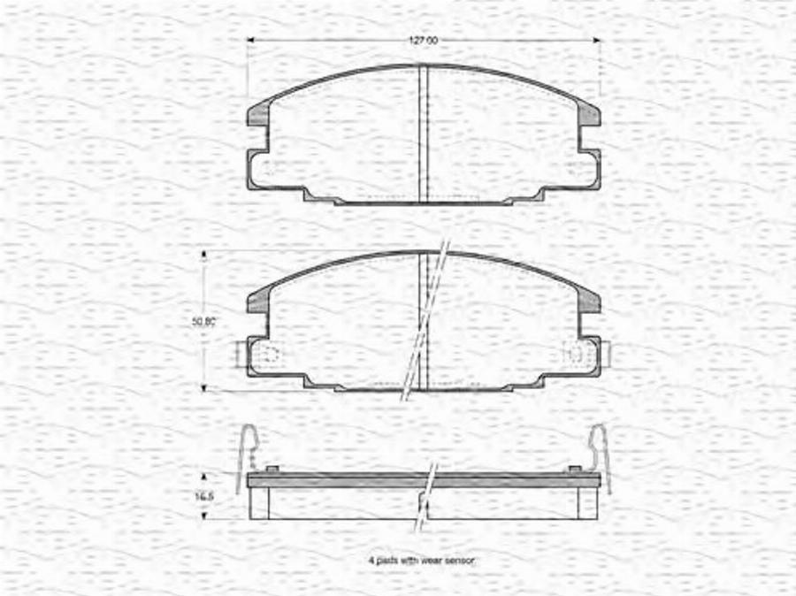 Magneti Marelli 363702160952 - Гальмівні колодки, дискові гальма autocars.com.ua