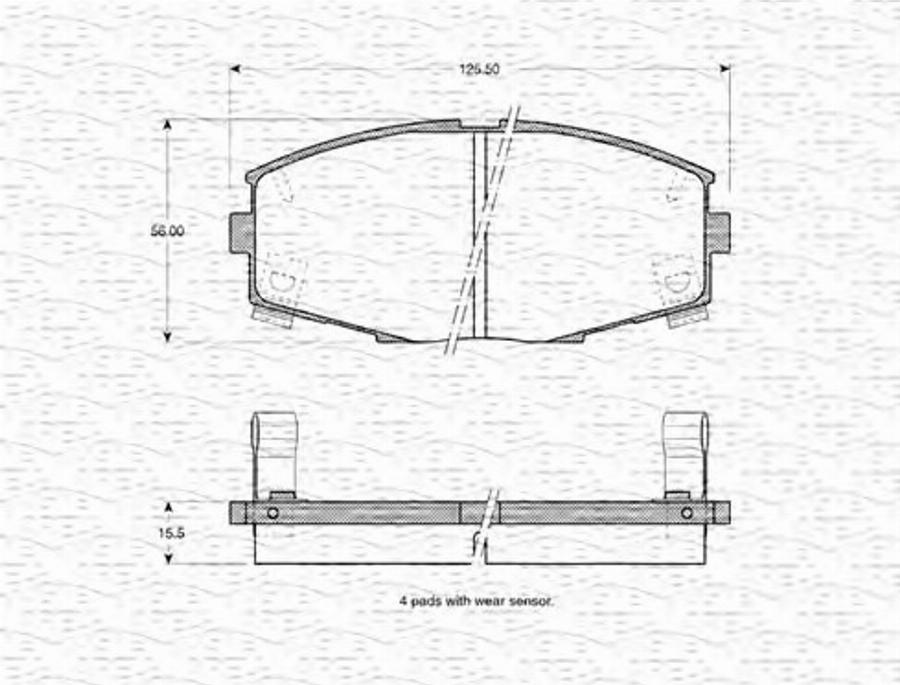 Magneti Marelli 363702160961 - Тормозные колодки, дисковые, комплект autodnr.net