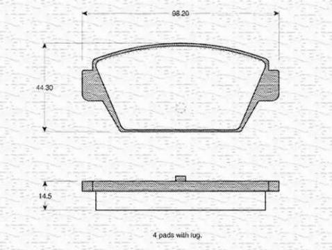 Magneti Marelli 363702160988 - Гальмівні колодки, дискові гальма autocars.com.ua