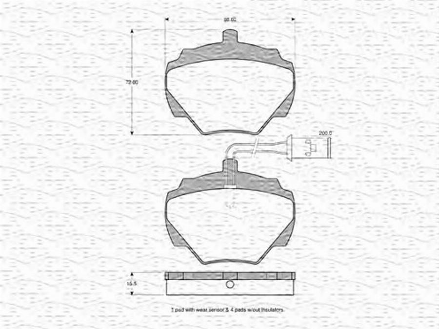 Magneti Marelli 363702161000 - Тормозные колодки, дисковые, комплект avtokuzovplus.com.ua