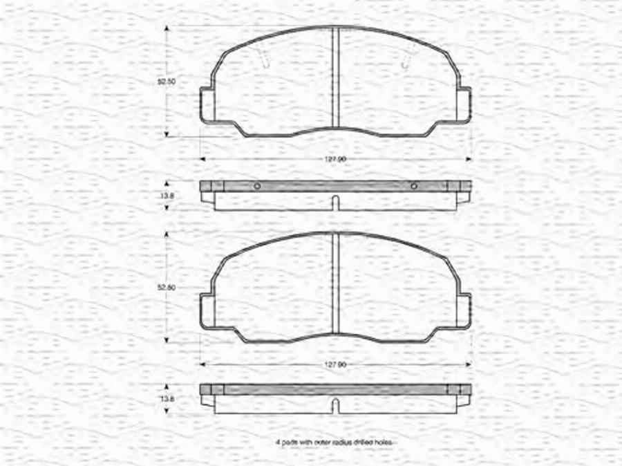 Magneti Marelli 363702161003 - Тормозные колодки, дисковые, комплект autodnr.net