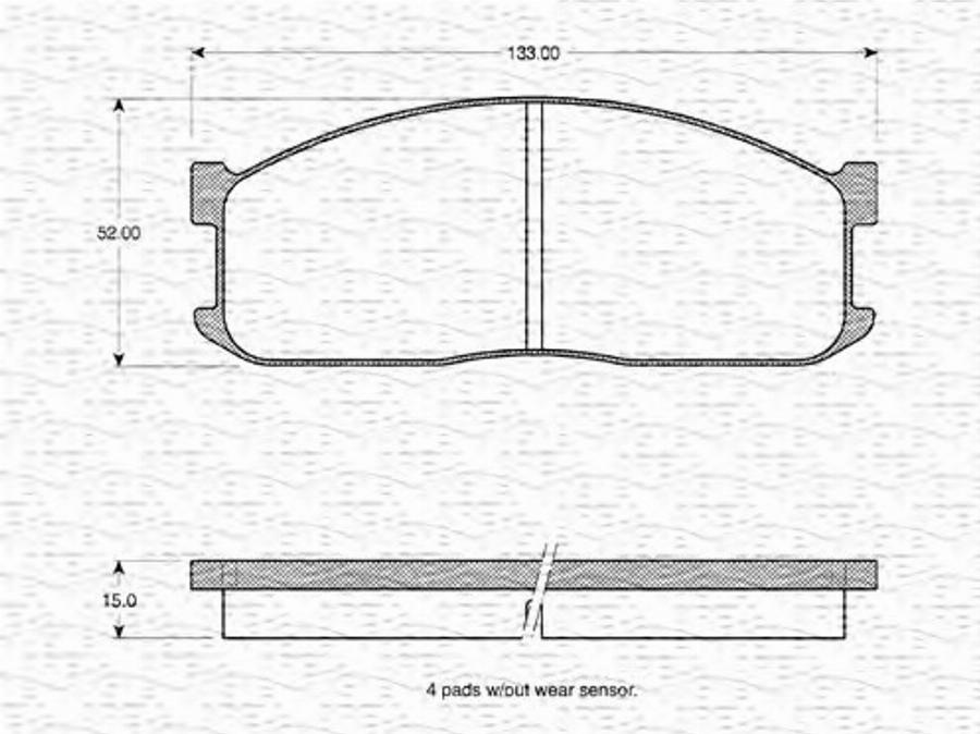 Magneti Marelli 363702161006 - Тормозные колодки, дисковые, комплект autodnr.net