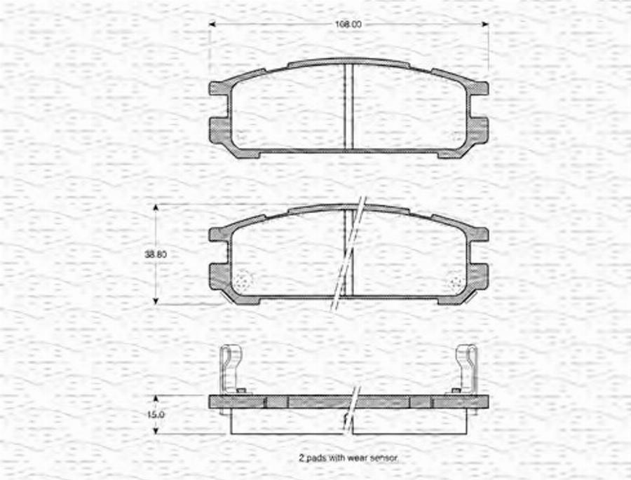 Magneti Marelli 363702161009 - Тормозные колодки, дисковые, комплект autodnr.net