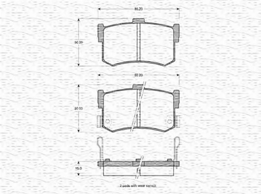 Magneti Marelli 363702161012 - Тормозные колодки, дисковые, комплект avtokuzovplus.com.ua