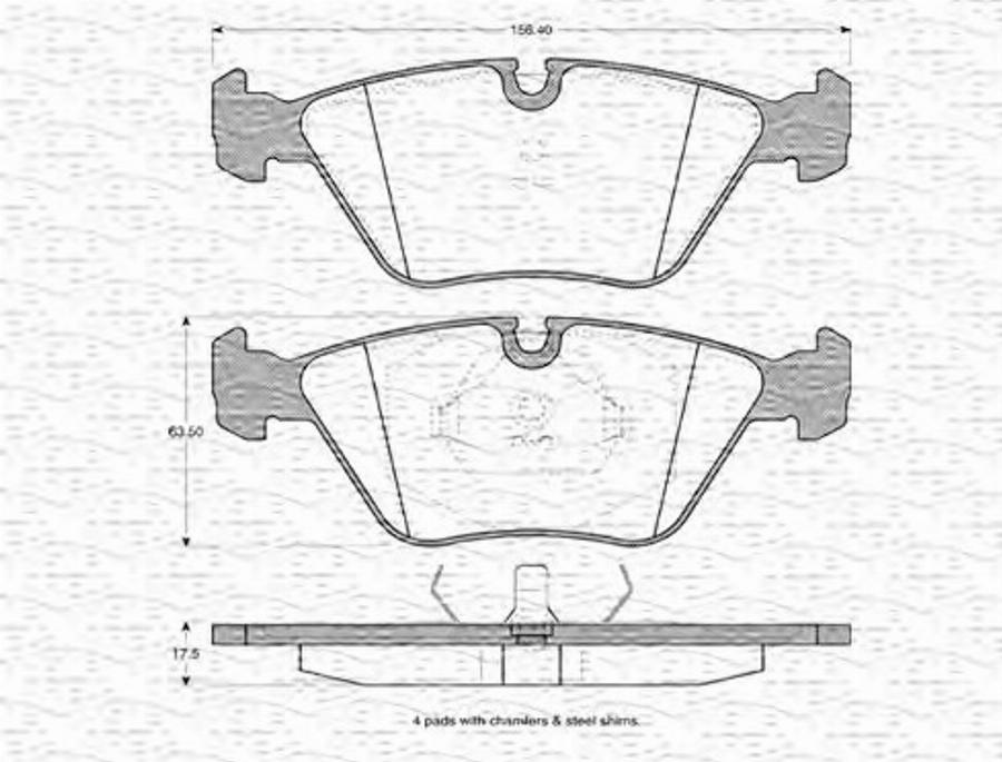 Magneti Marelli 363702161017 - Гальмівні колодки, дискові гальма autocars.com.ua