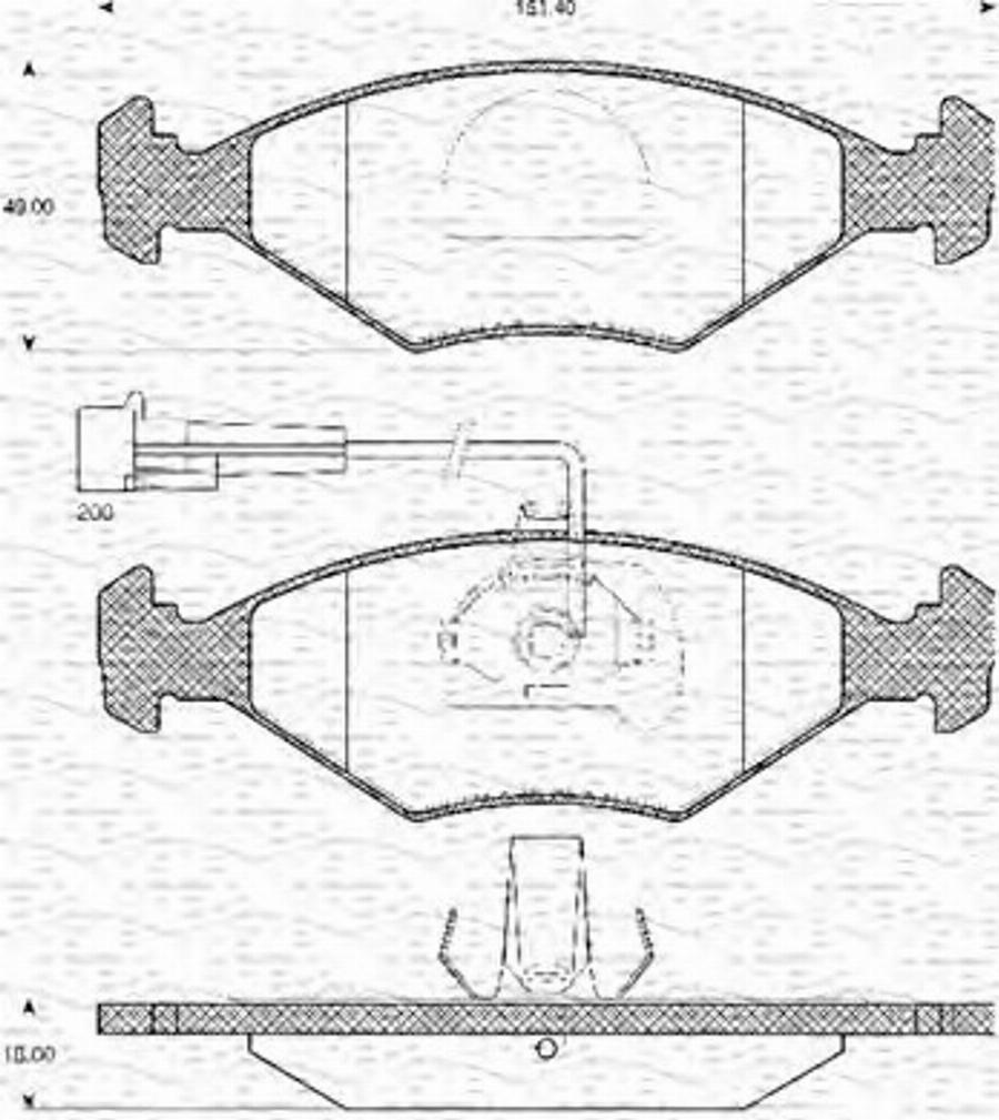 Magneti Marelli 363702161023 - Тормозные колодки, дисковые, комплект autodnr.net