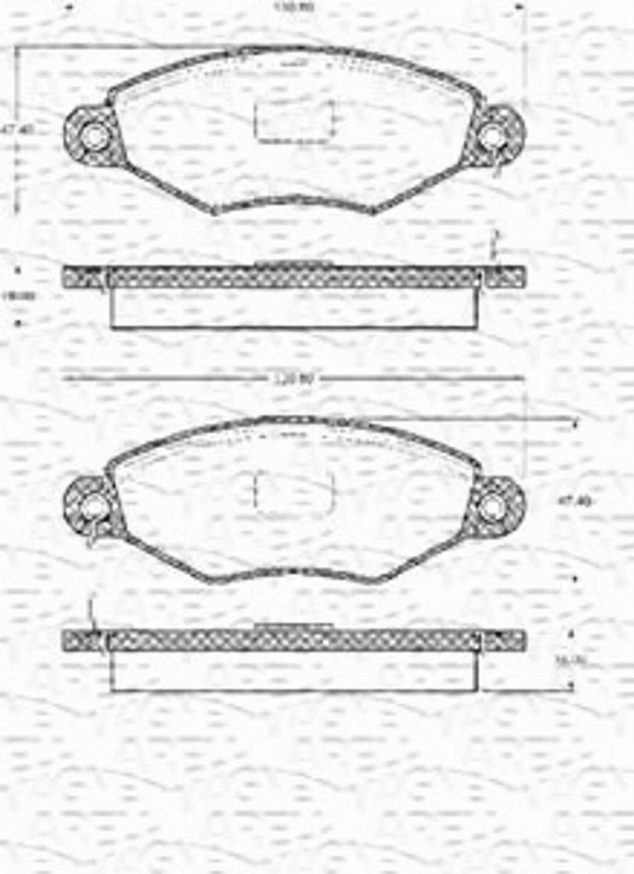 Magneti Marelli 363702161040 - Тормозные колодки, дисковые, комплект autodnr.net