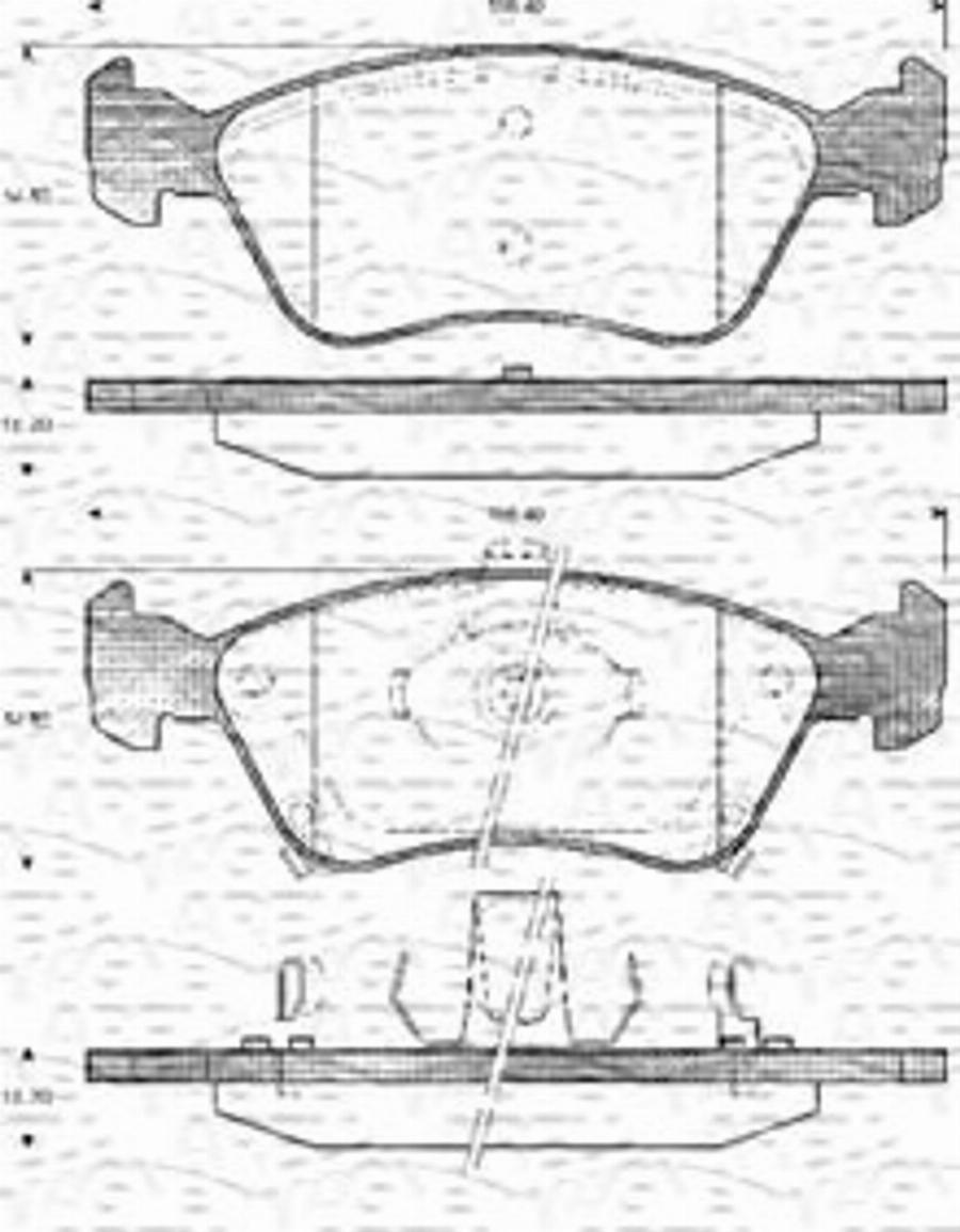 Magneti Marelli 363702161045 - Гальмівні колодки, дискові гальма autocars.com.ua