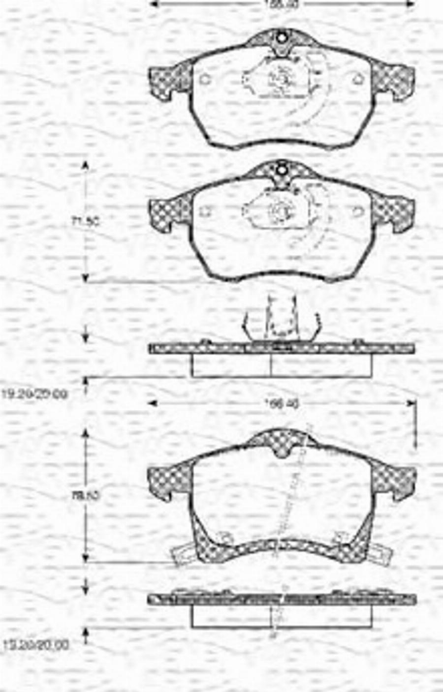 Magneti Marelli 363702161046 - Тормозные колодки, дисковые, комплект autodnr.net