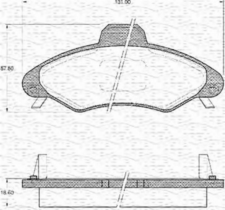 Magneti Marelli 363702161056 - Гальмівні колодки, дискові гальма autocars.com.ua