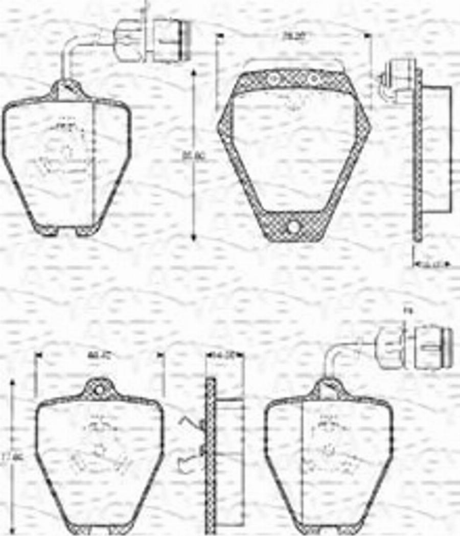 Magneti Marelli 363702161061 - Тормозные колодки, дисковые, комплект autodnr.net