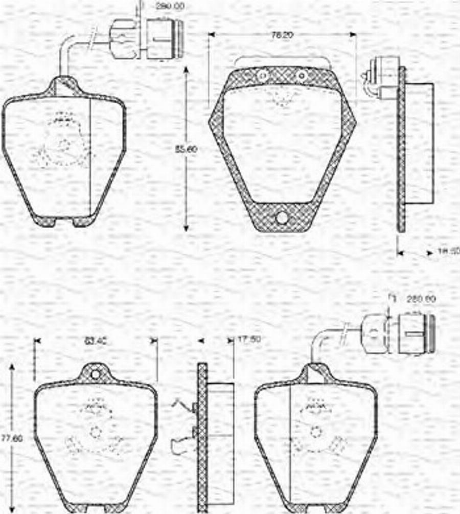 Magneti Marelli 363702161062 - Тормозные колодки, дисковые, комплект autodnr.net