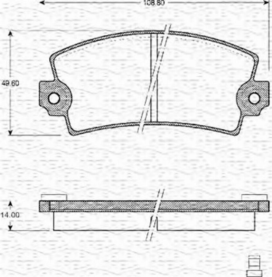 Magneti Marelli 363702161064 - Тормозные колодки, дисковые, комплект avtokuzovplus.com.ua