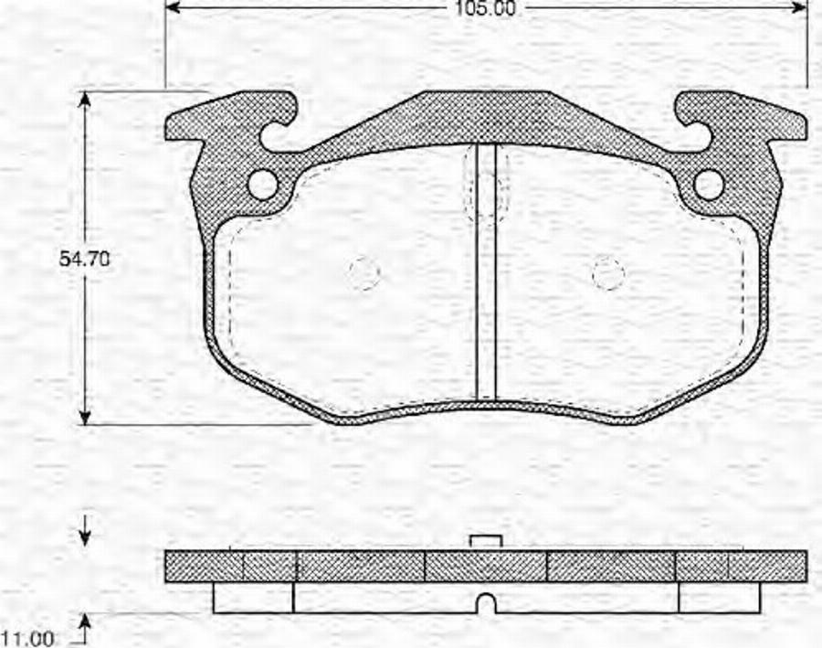 Magneti Marelli 363702161065 - Тормозные колодки, дисковые, комплект autodnr.net