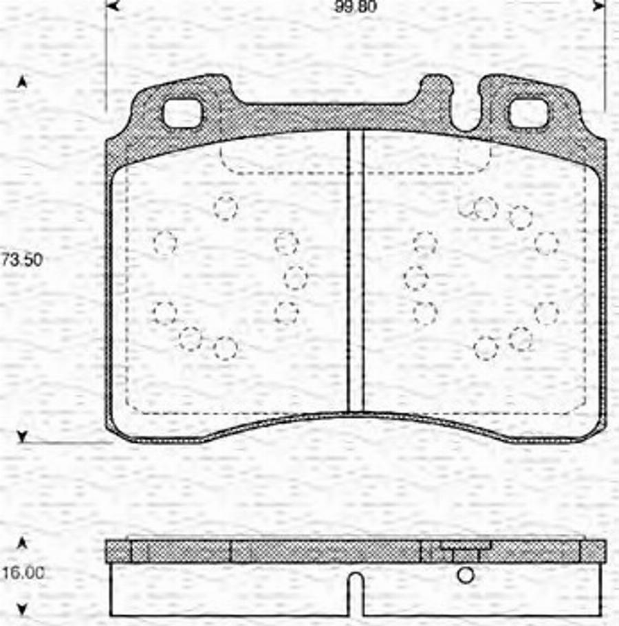 Magneti Marelli 363702161076 - Тормозные колодки, дисковые, комплект avtokuzovplus.com.ua