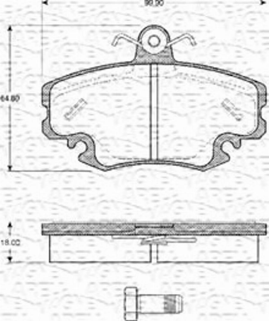 Magneti Marelli 363702161081 - Тормозные колодки, дисковые, комплект autodnr.net